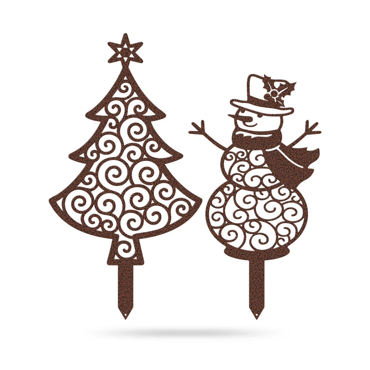 Happy Snowman Christmas Tree Garden Stake Set - Image 6