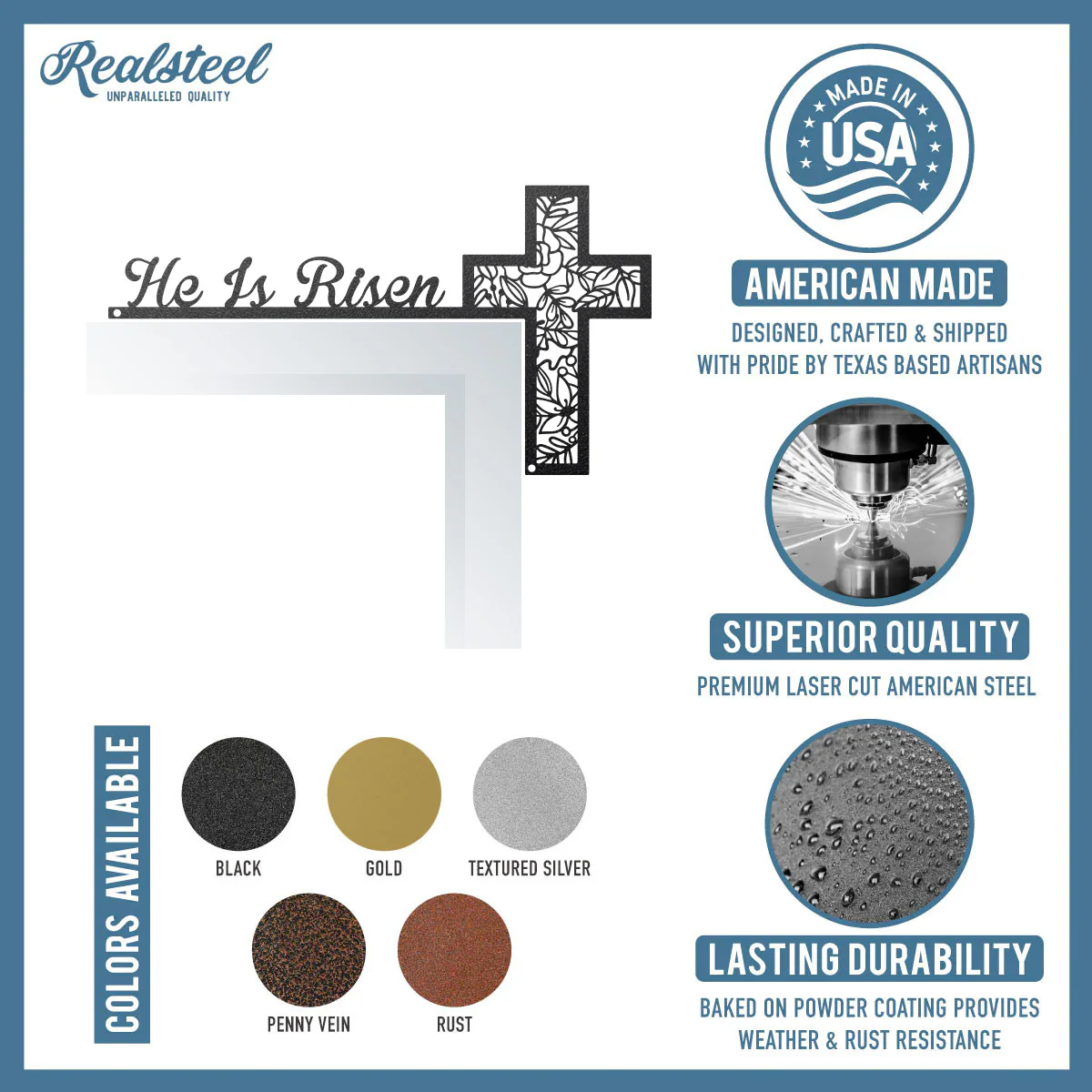 He Is Risen Easter Door Corner Decor - Image 6