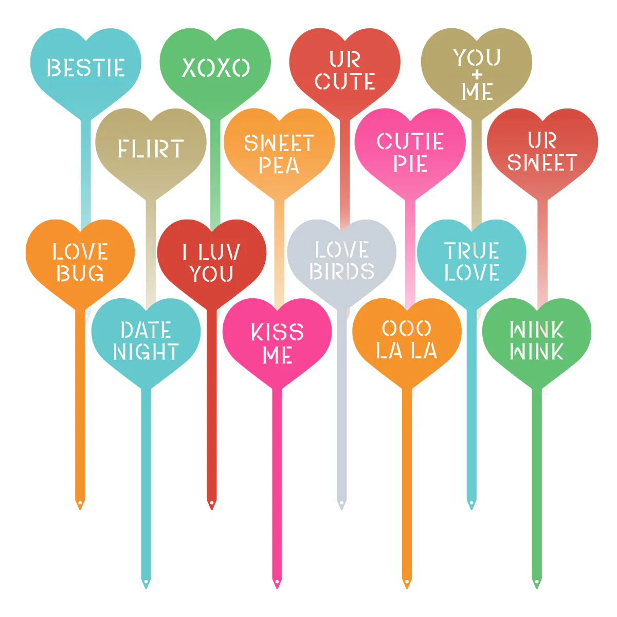 Heart Message Garden Stakes – Fun & Romantic Yard Decor - Image 3