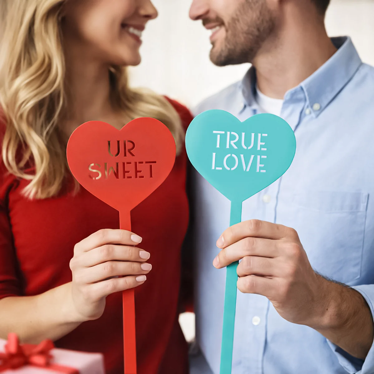 Heart Message Garden Stakes – Fun & Romantic Yard Decor - Image 4