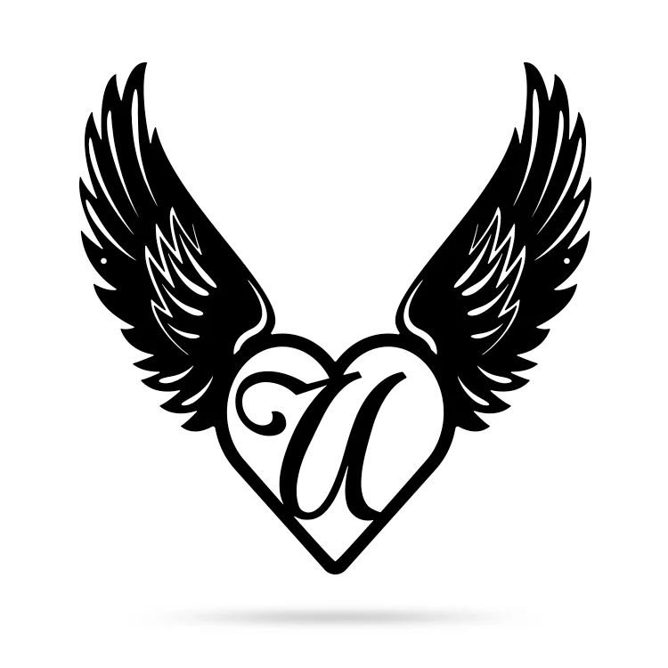 Heart with Angel Wings Monogram - Image 25