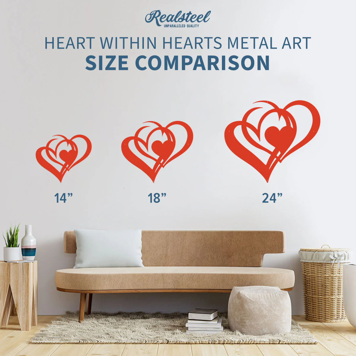 Heart Within Hearts Metal Art - Image 7