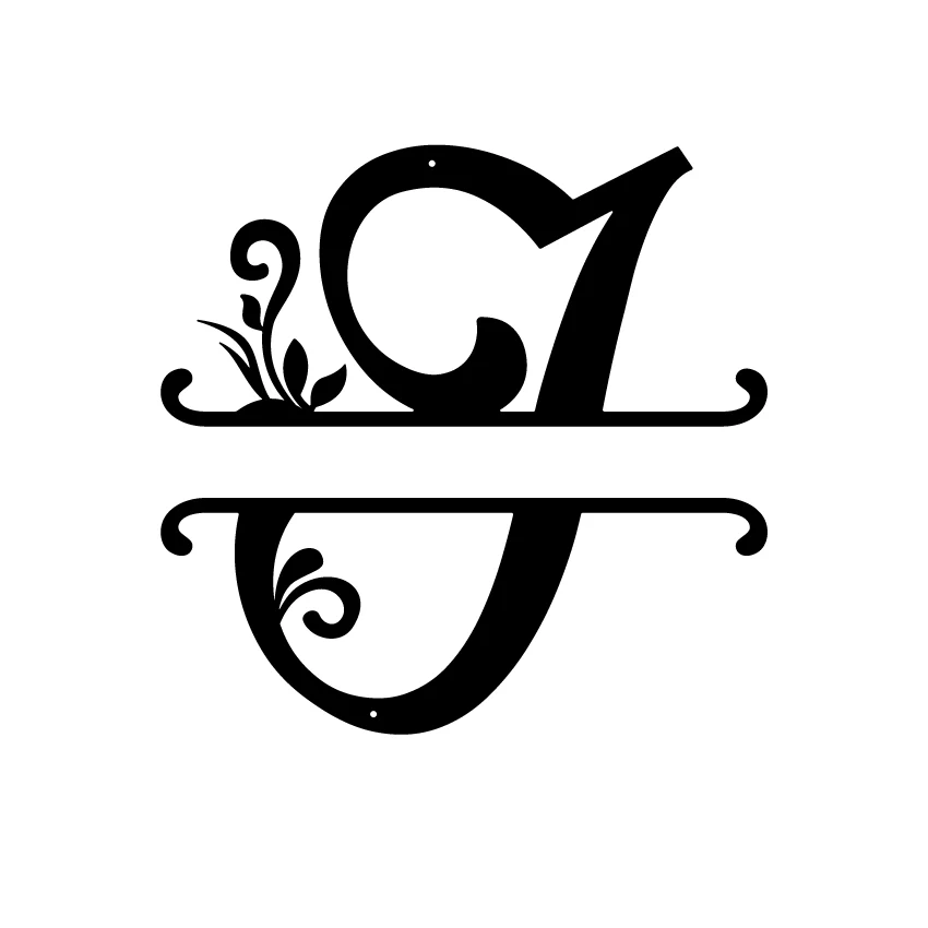 Initial Monogram Metal Sign Decor - Image 14
