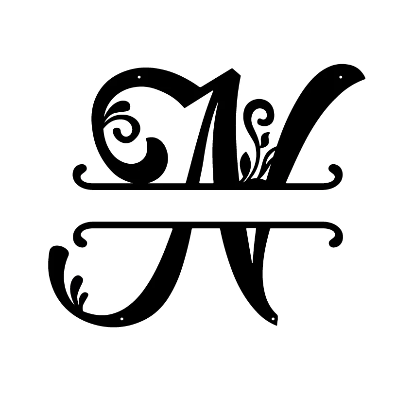 Initial Monogram Metal Sign Decor - Image 23
