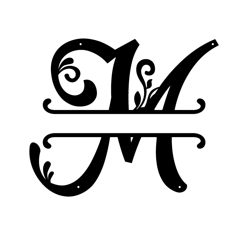 Initial Monogram Metal Sign Decor - Image 24