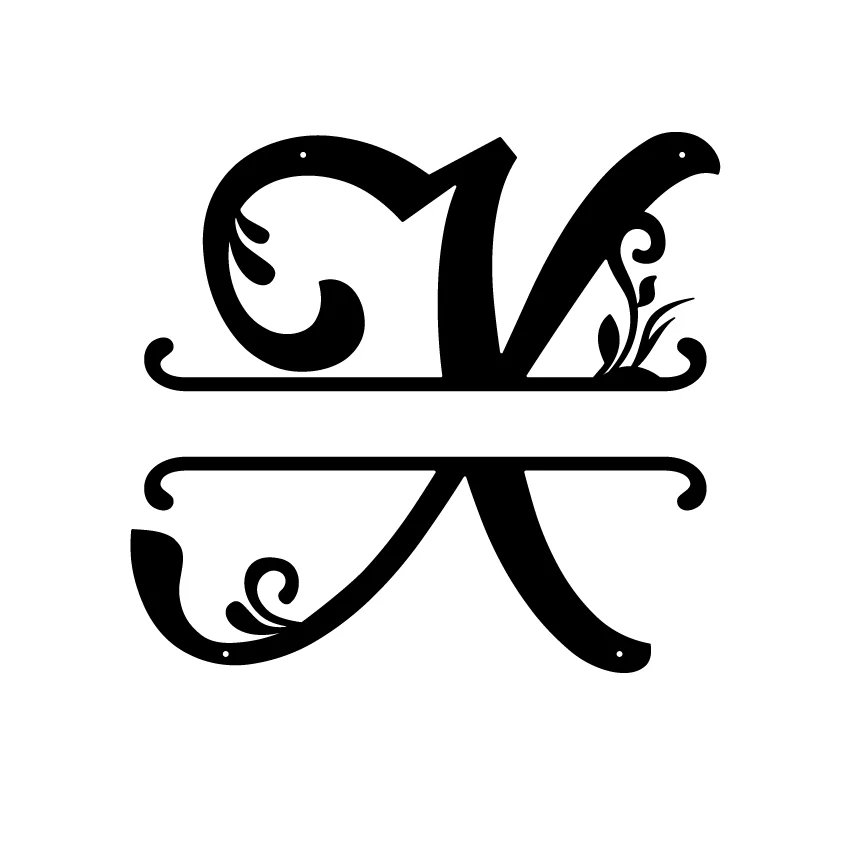 Initial Monogram Metal Sign Decor - Image 25