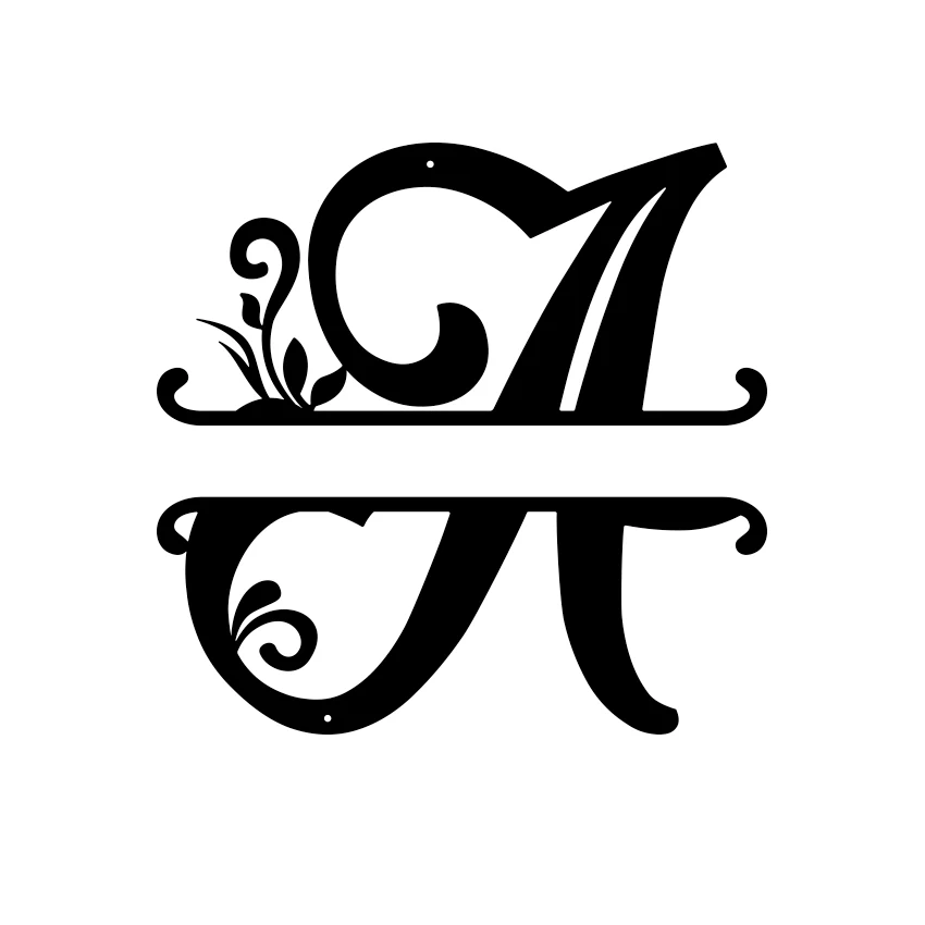 Initial Monogram Metal Sign Decor - Image 6