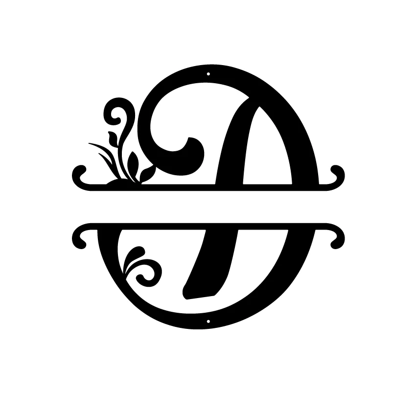 Initial Monogram Metal Sign Decor - Image 7