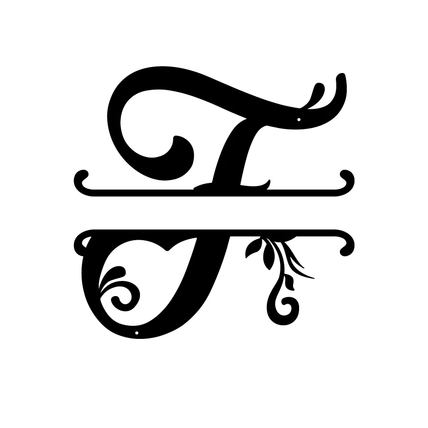 Initial Monogram Metal Sign Decor - Image 9