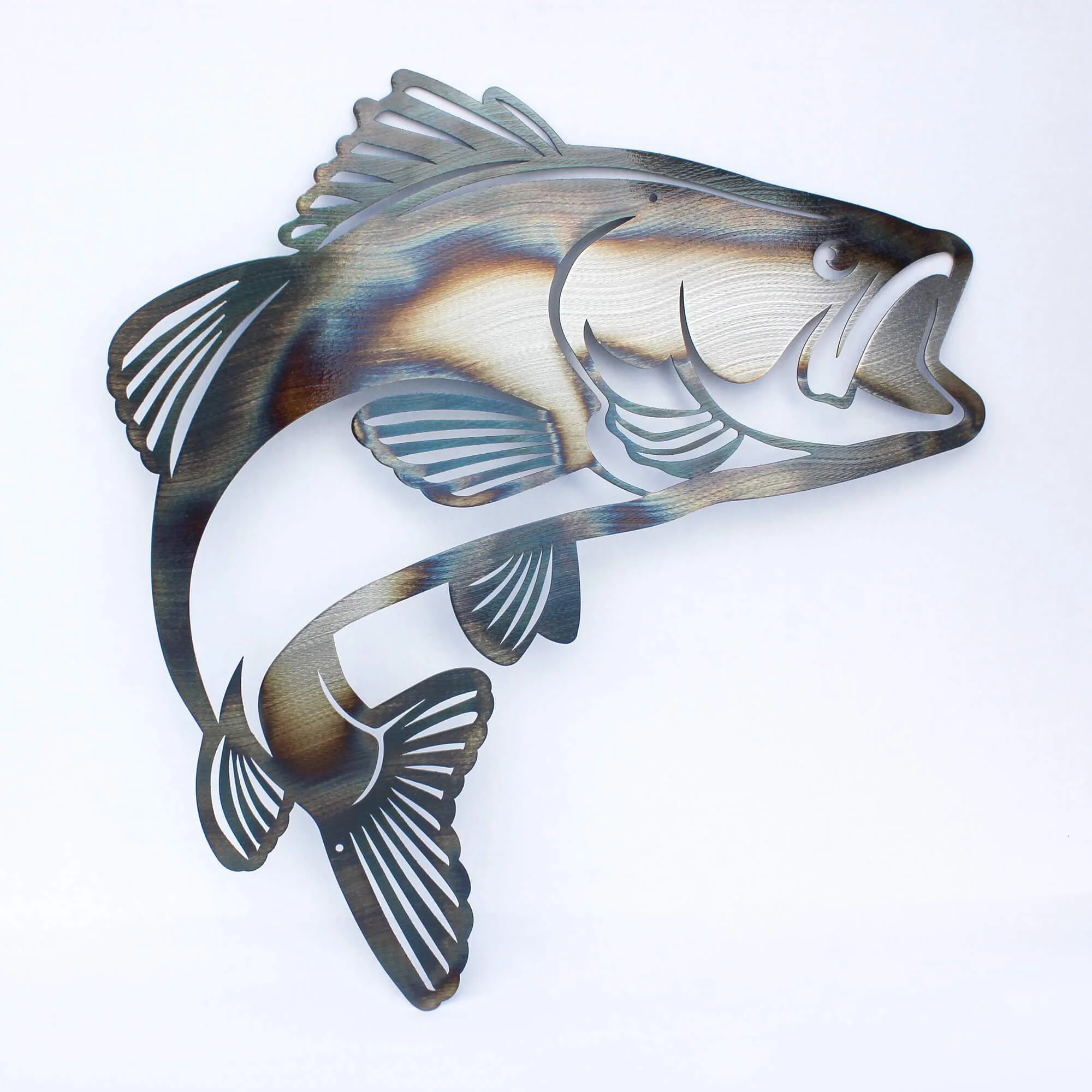 Jumping Bass Metal Wall Art - Image 3