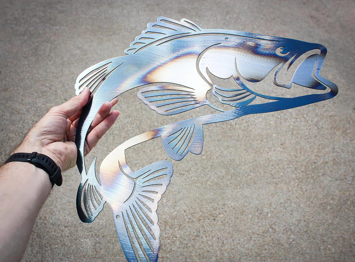 Jumping Bass Metal Wall Art - Image 5