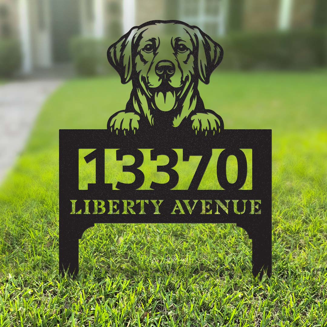 Lawn Address Dog Monogram Yard Stake - Image 2