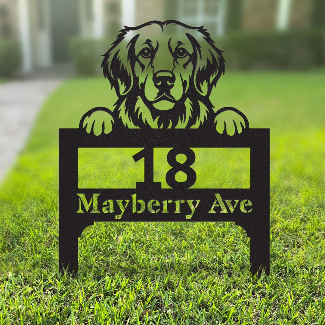 Lawn Address Dog Monogram Yard Stake - Image 3