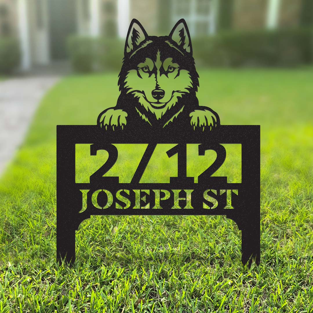 Lawn Address Dog Monogram Yard Stake - Image 7