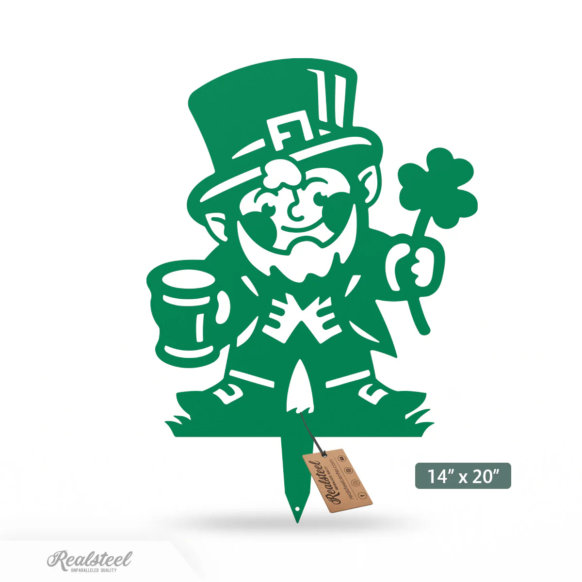 Lucky Leprechaun Metal Yard Art - Image 3