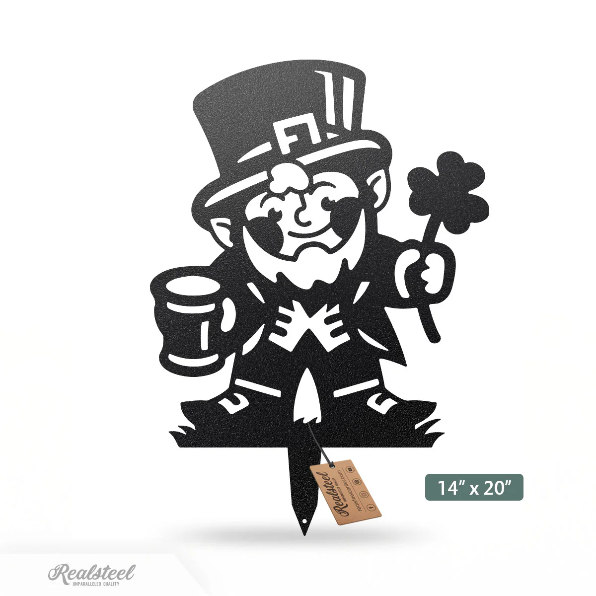 Lucky Leprechaun Metal Yard Art - Image 4