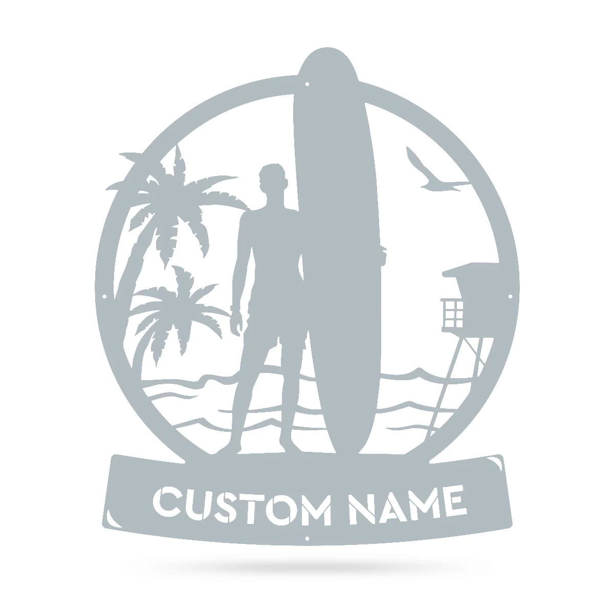Longboard Male Surfer Monogram - Image 7