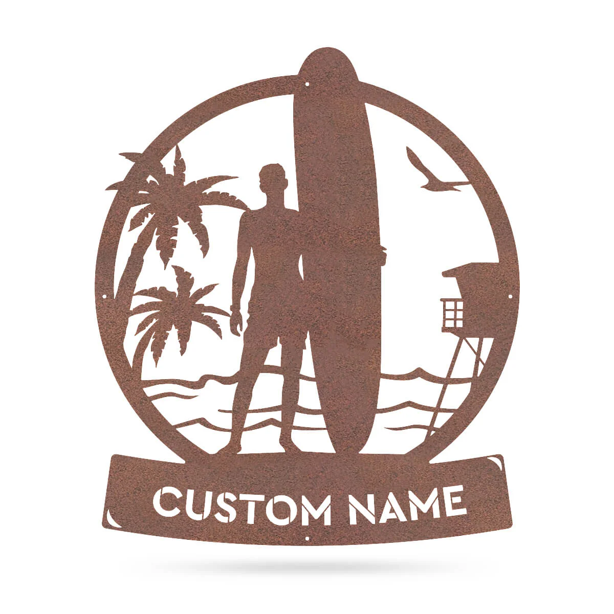Longboard Male Surfer Monogram - Image 9