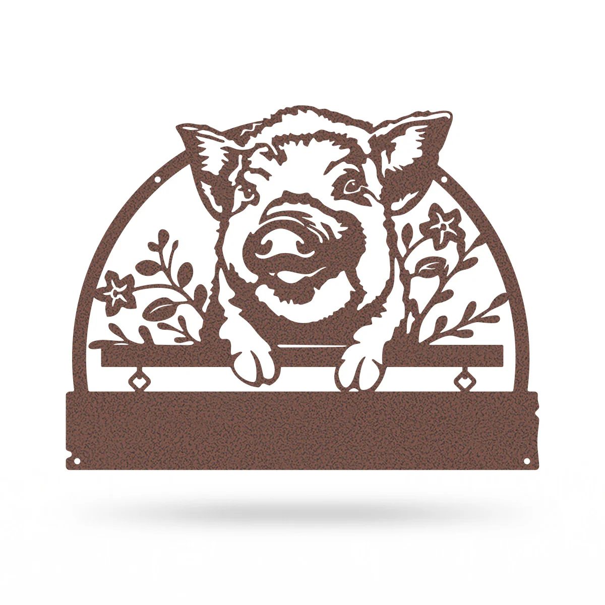 Lovely Piglet Monogram – Personalized Farm & Garden Metal Sign - Image 3