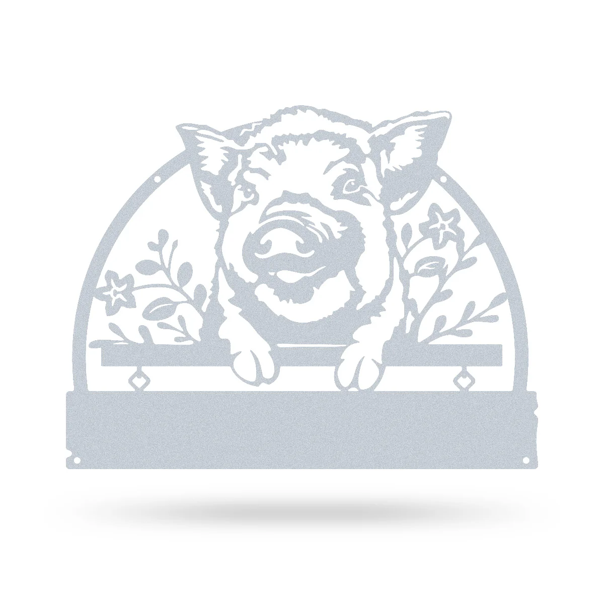 Lovely Piglet Monogram – Personalized Farm & Garden Metal Sign - Image 4