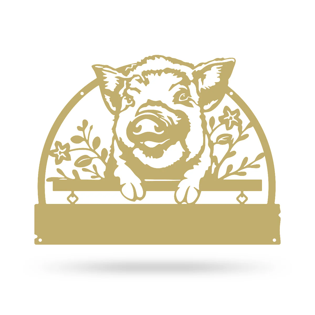 Lovely Piglet Monogram – Personalized Farm & Garden Metal Sign - Image 5