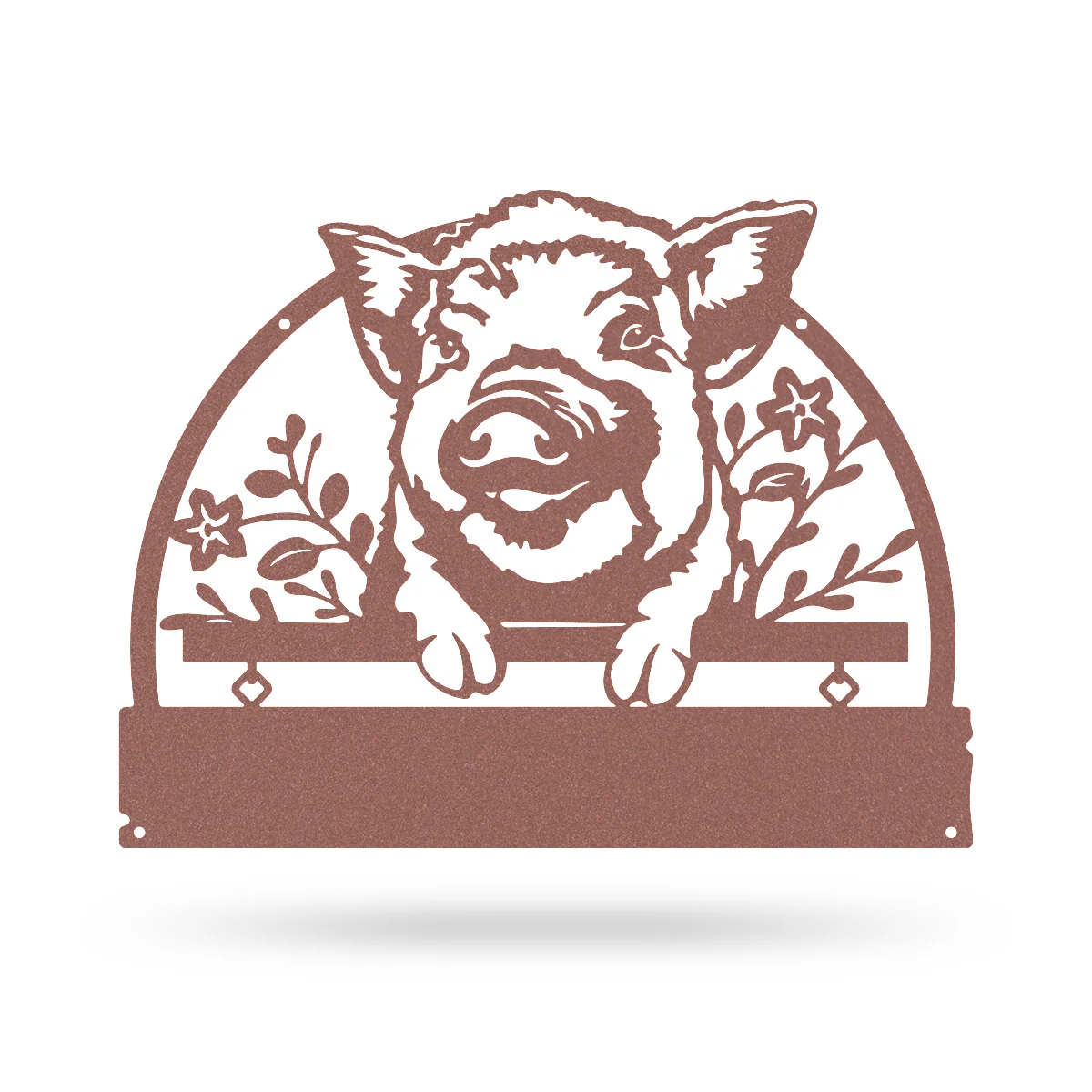 Lovely Piglet Monogram – Personalized Farm & Garden Metal Sign - Image 6