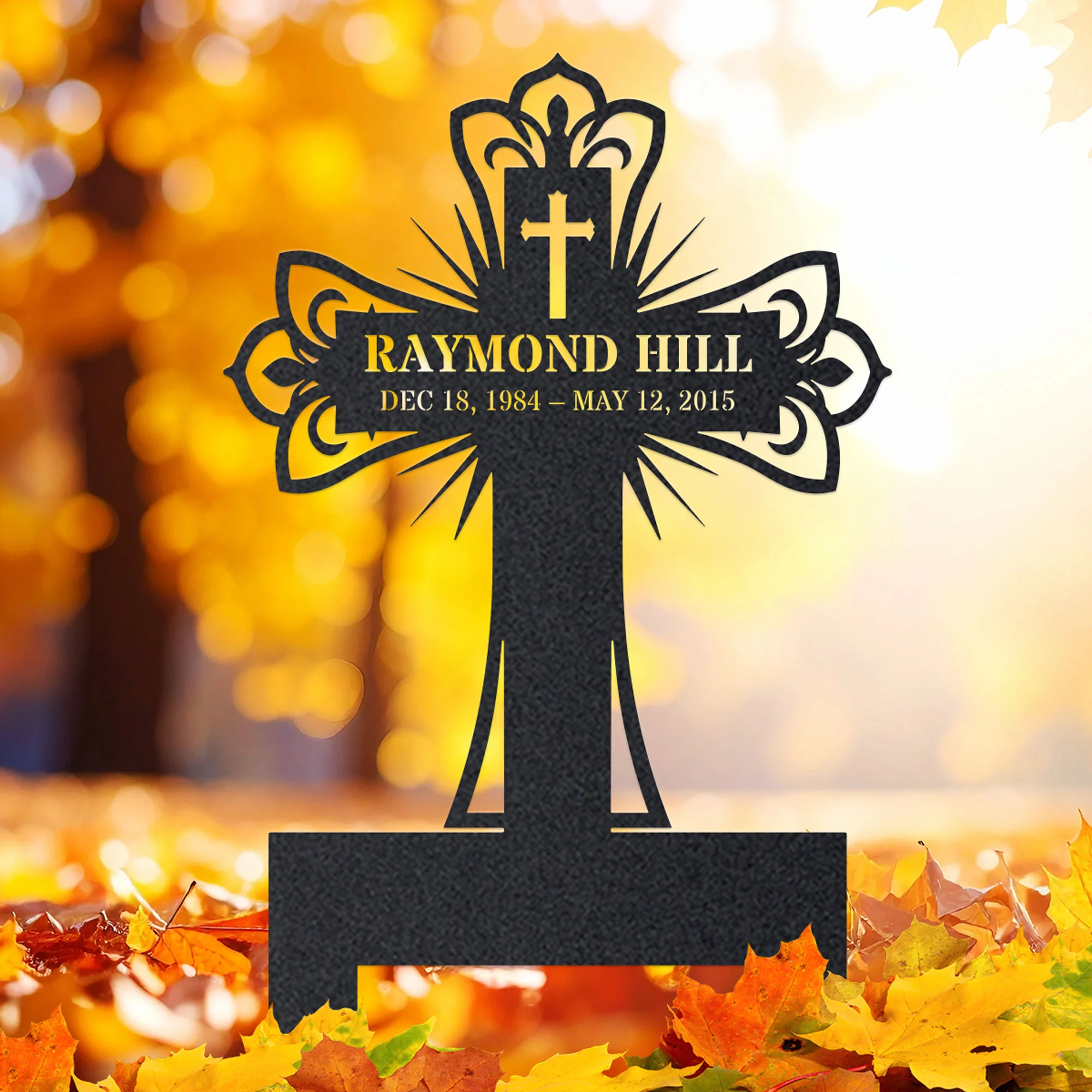 Memorial Cross Grave Marker - Image 2