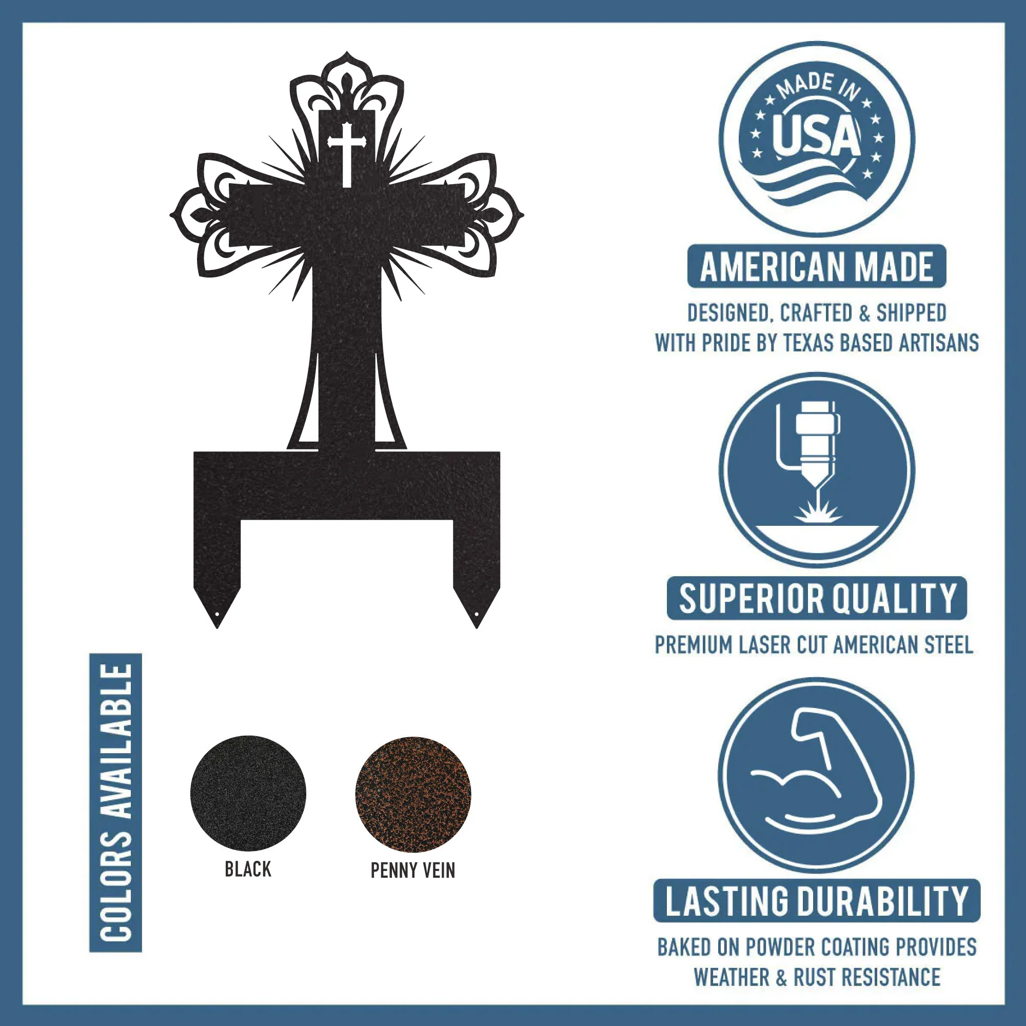 Memorial Cross Grave Marker - Image 5