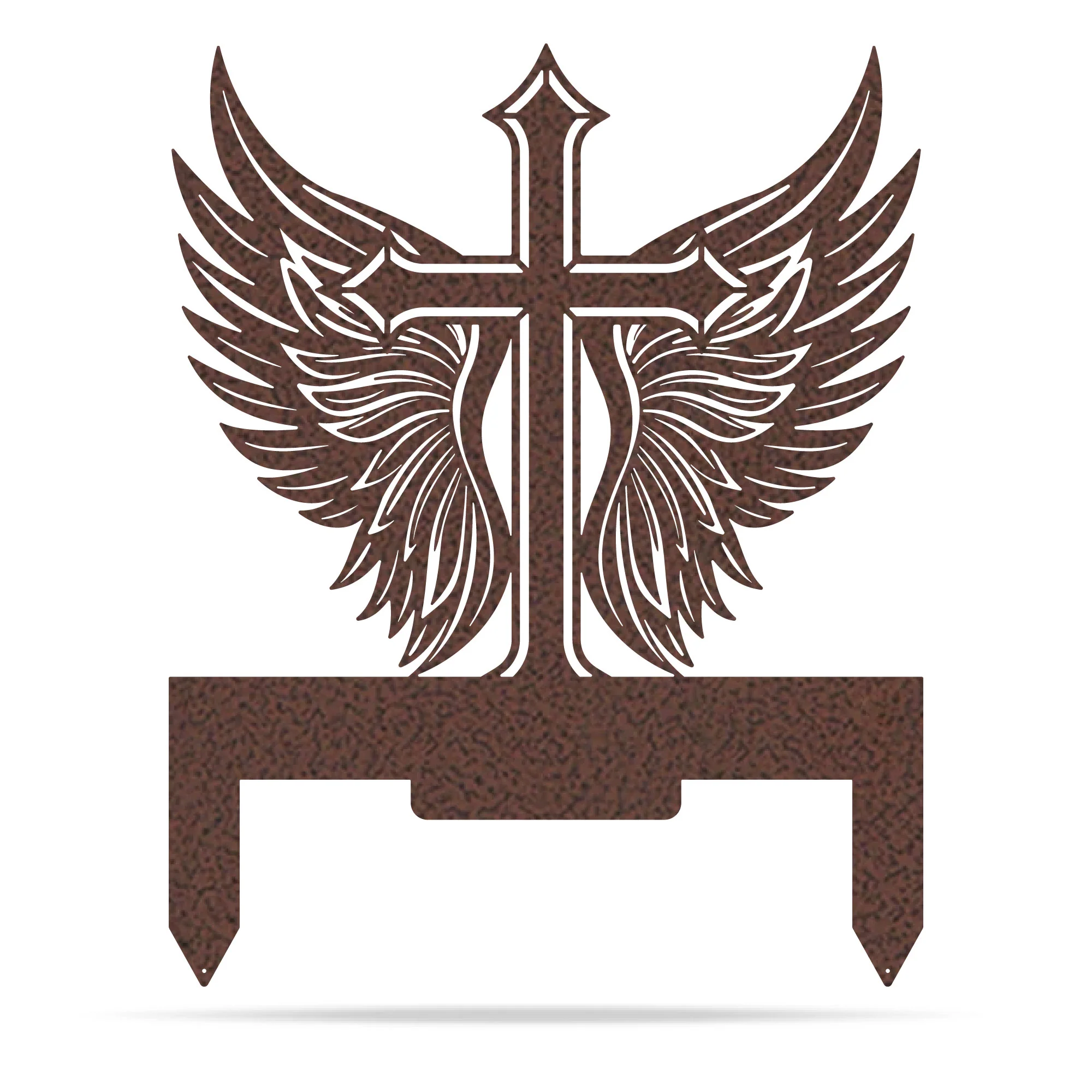 Memorial Cross with Wings Grave Marker - Image 6