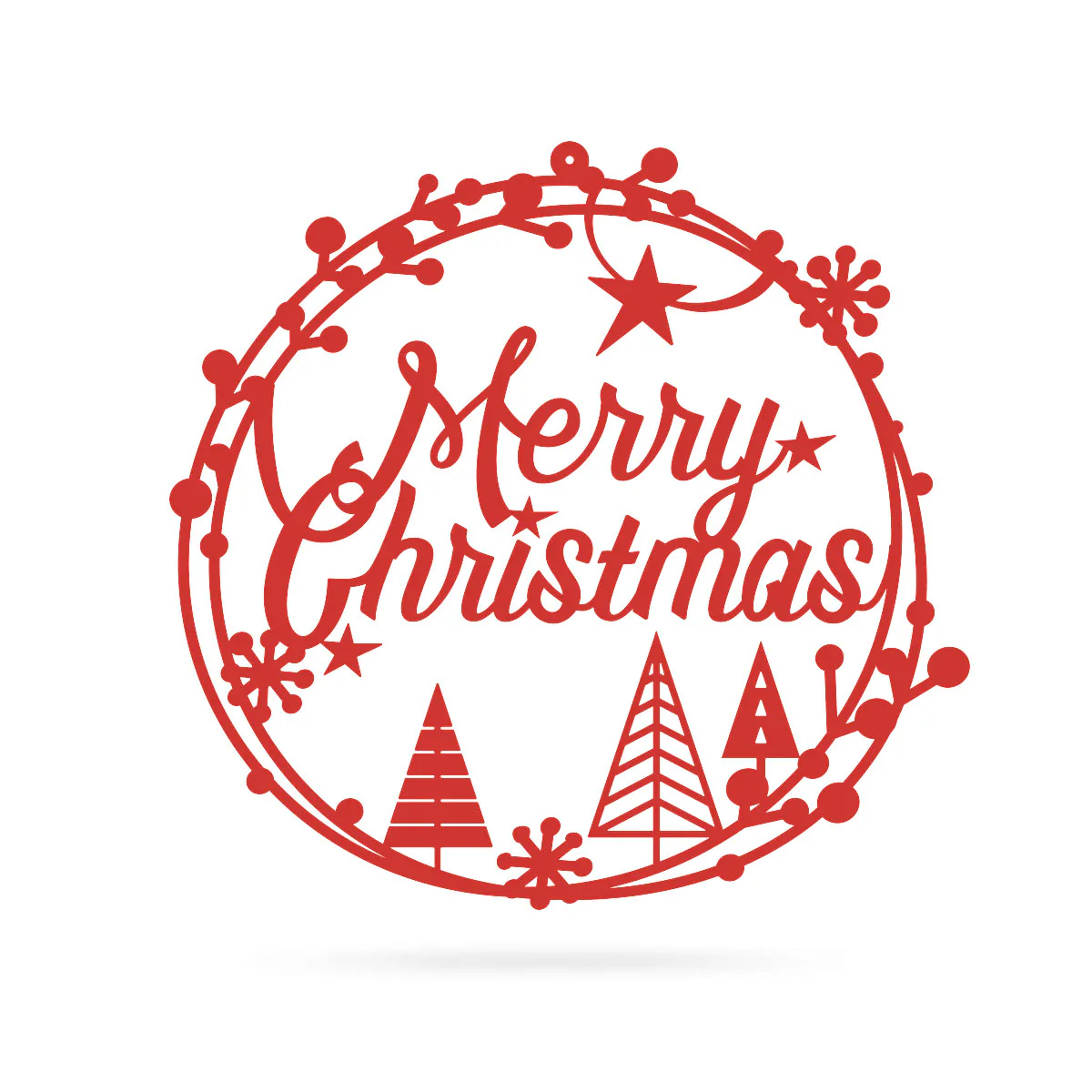 Merry Christmas Holiday Steel Sign - Image 12