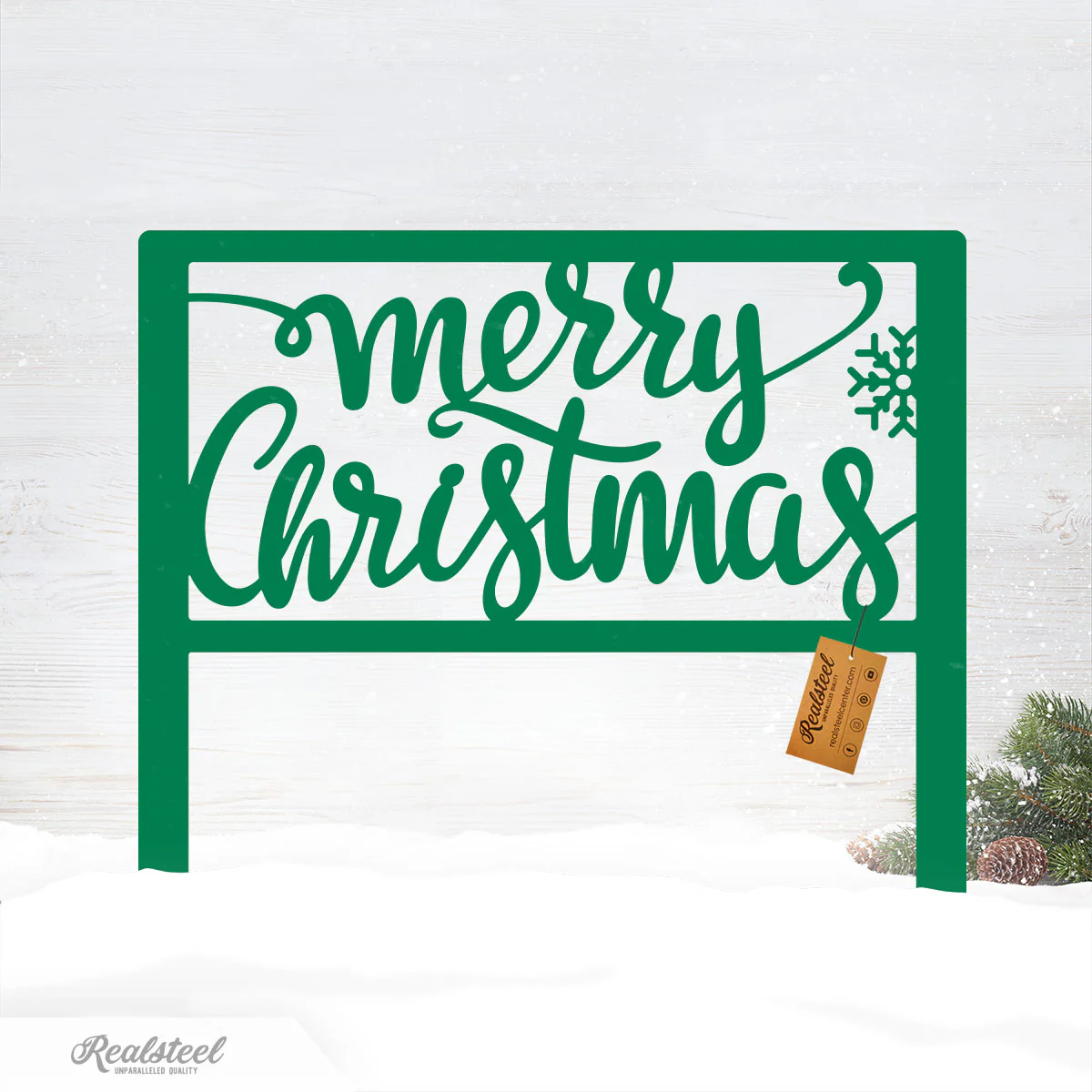 Merry Christmas Steel Stake Sign - Image 2
