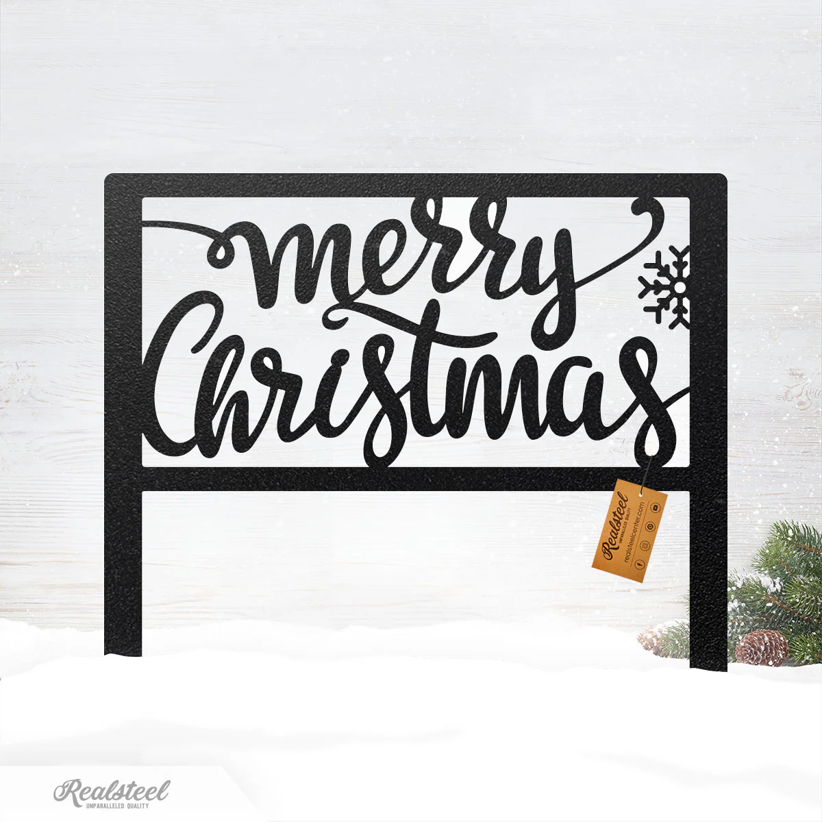 Merry Christmas Steel Stake Sign - Image 3
