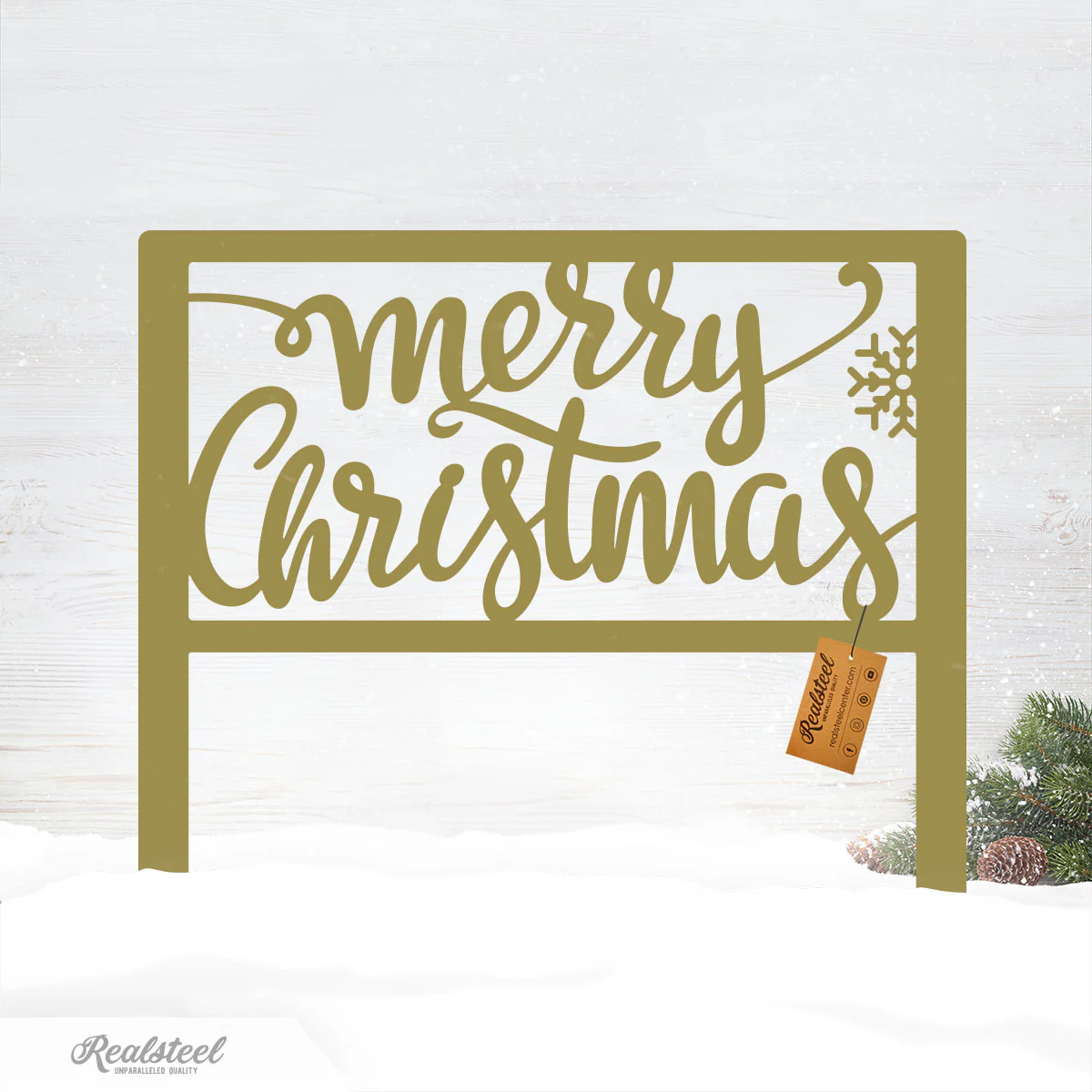 Merry Christmas Steel Stake Sign - Image 5