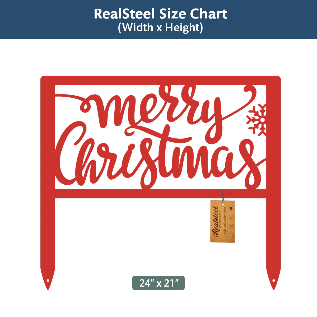 Merry Christmas Steel Stake Sign - Image 8