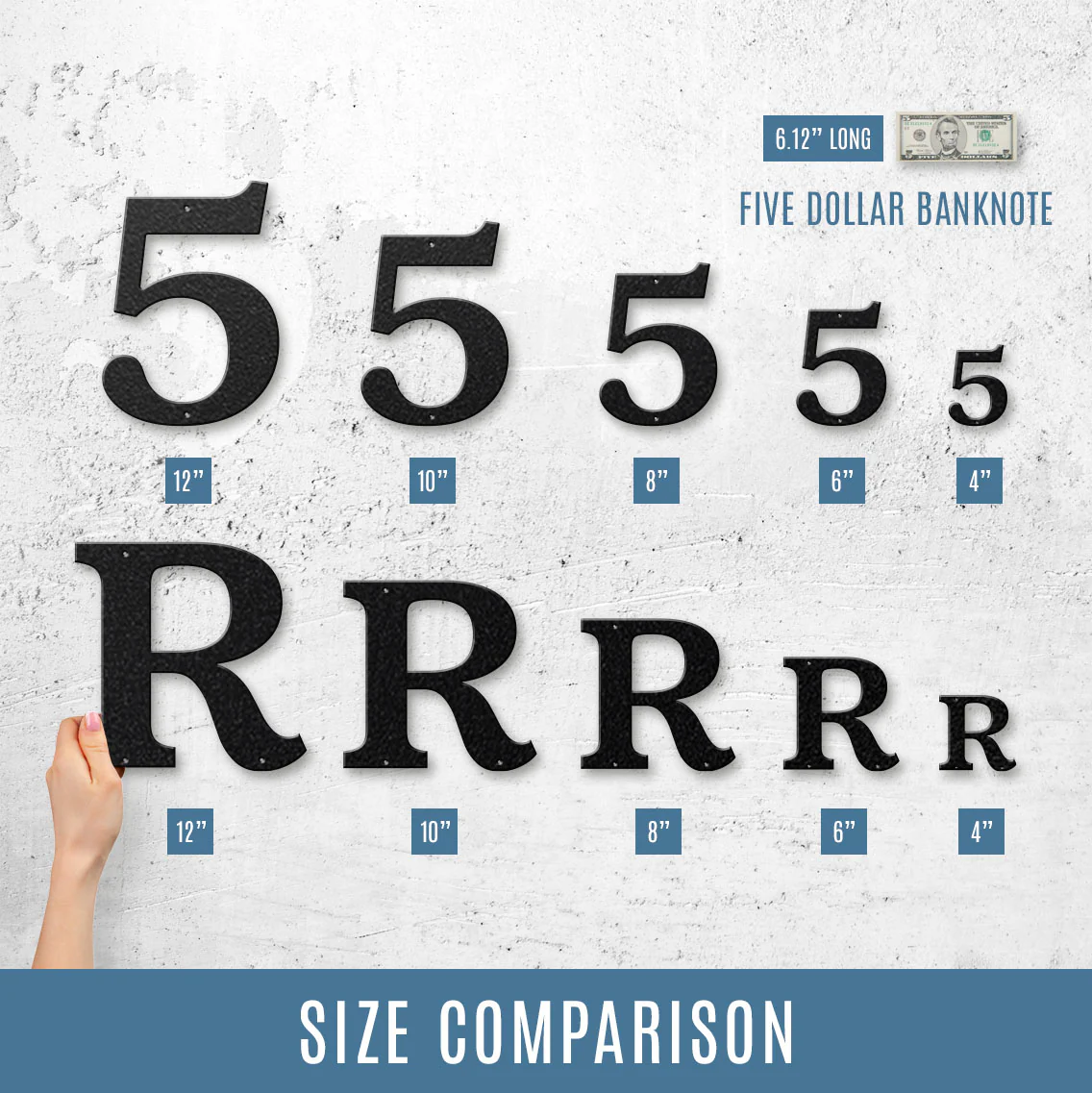 Metal House Numbers and Letters (8" and 10") β Individual Address Symbols and Characters for Home or Business - Image 5
