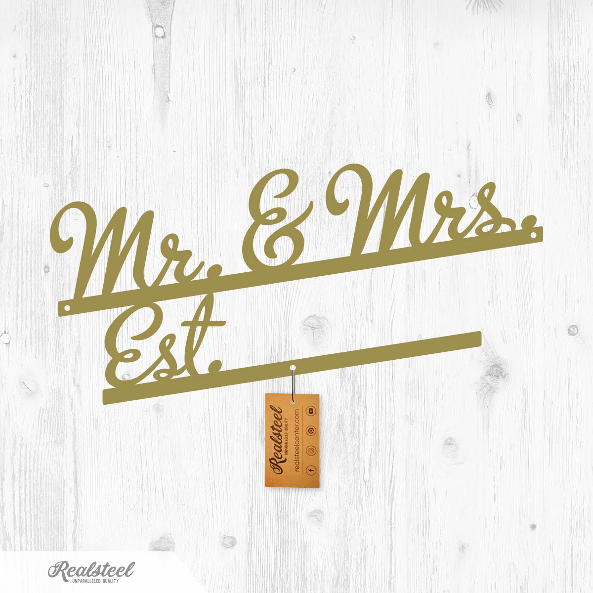 Mr & Mrs Wall Art Monogram - Image 3