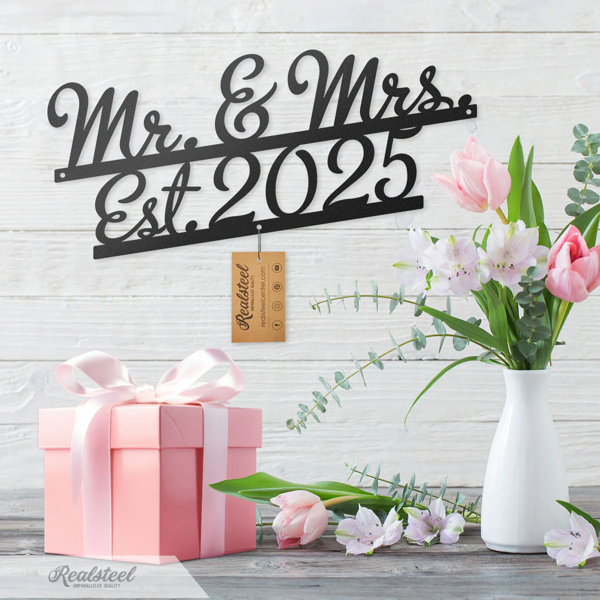 Mr & Mrs Wall Art Monogram - Image 7