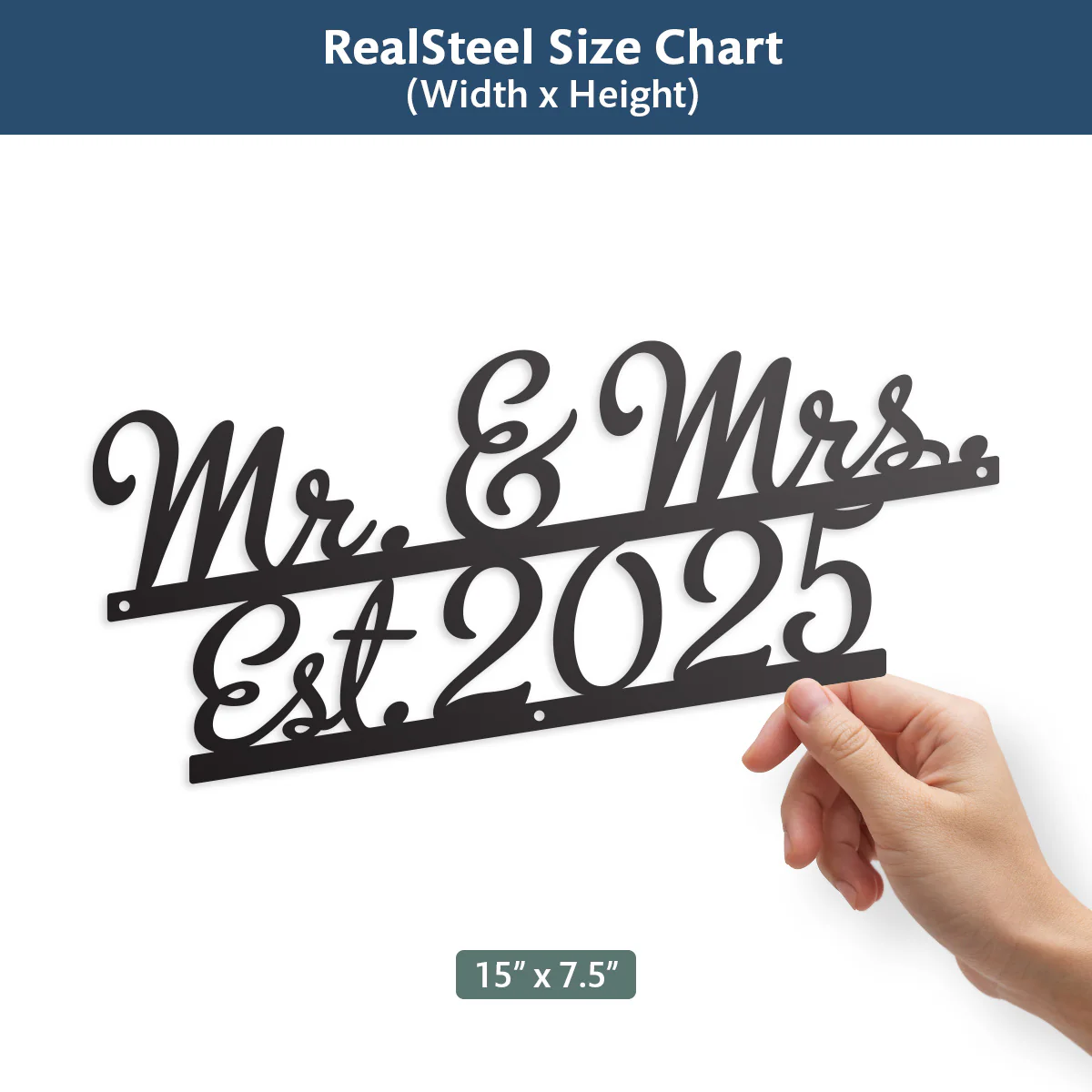 Mr & Mrs Wall Art Monogram - Image 8