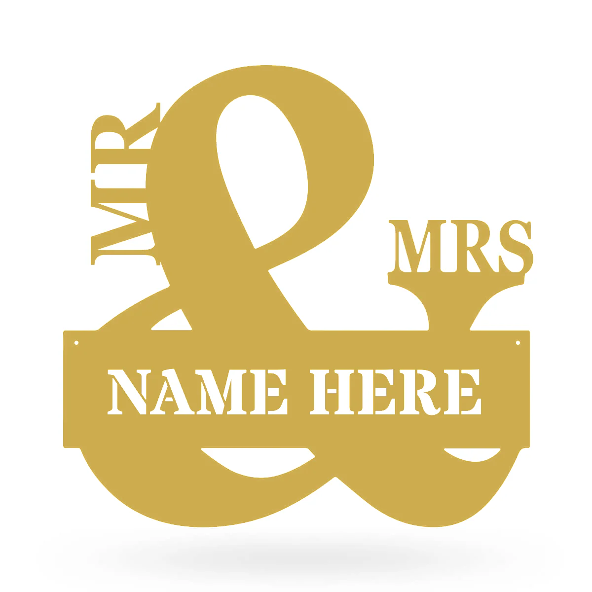 Mr & Mrs Monogram - Personalized Metal Name Sign - Custom Wedding Gift - Image 5