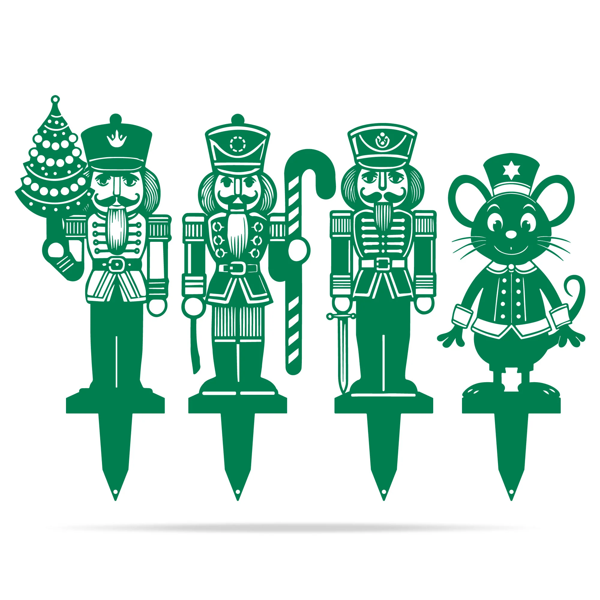 Nutcracker Christmas Garden Stakes | Holiday Outdoor Yard Art Set - Image 6