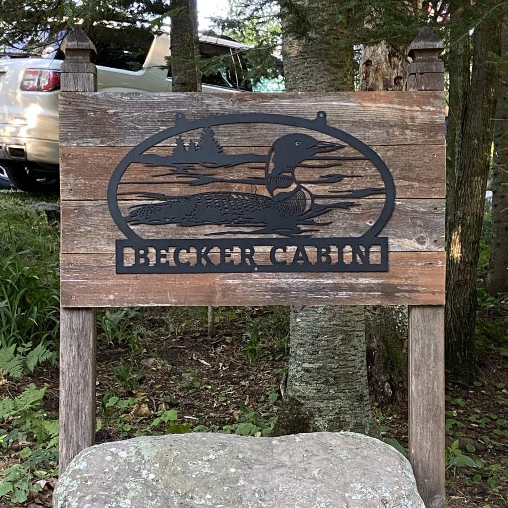 Outdoor Sign with Loon - Image 4