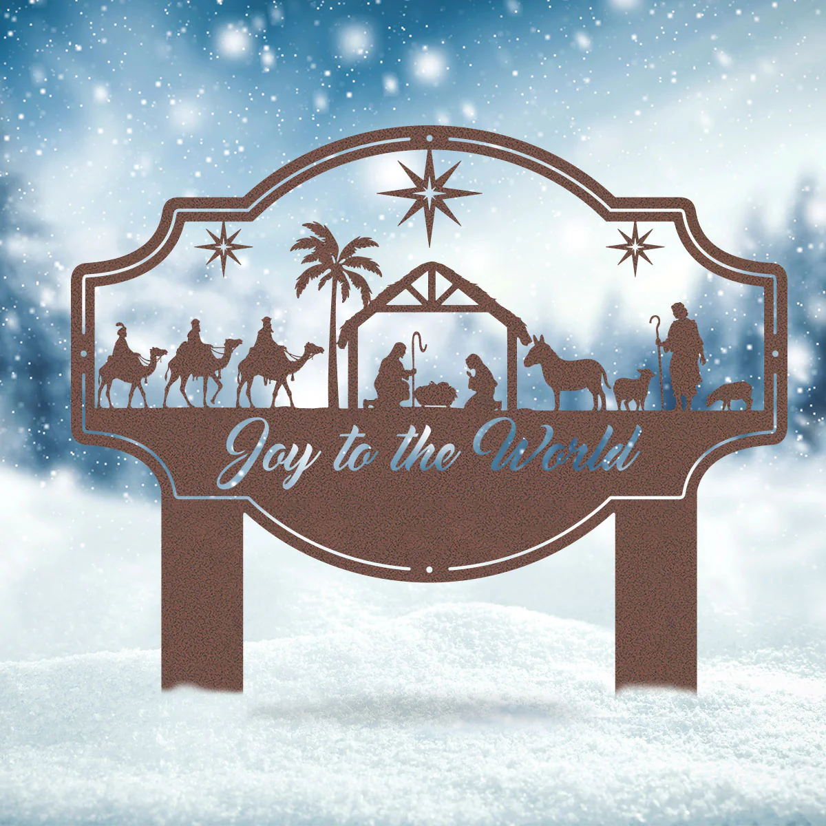 Peace on Earth Nativity Monogram - Image 2