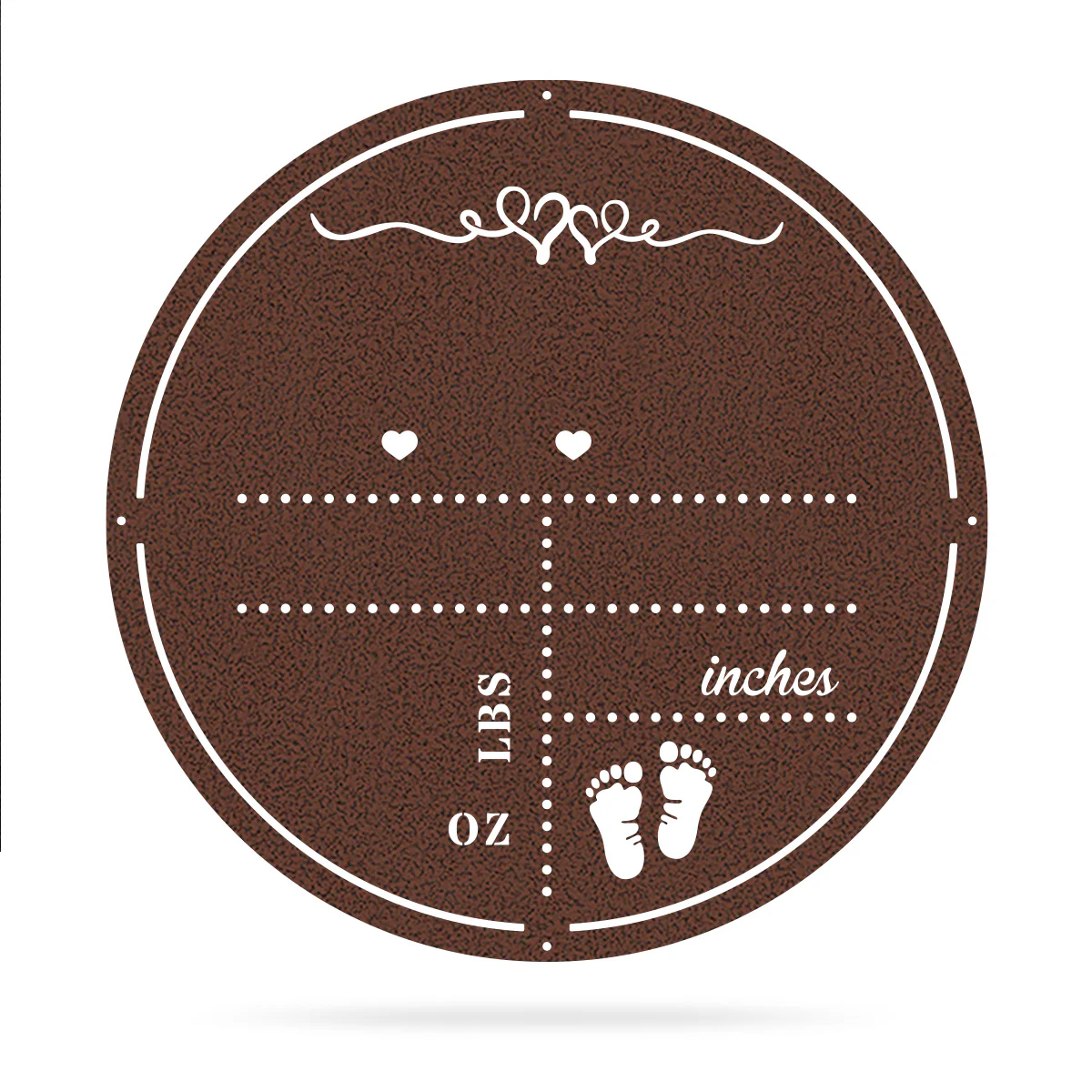 Personalized Birth Stat Announcement Wall Monogram - Image 3