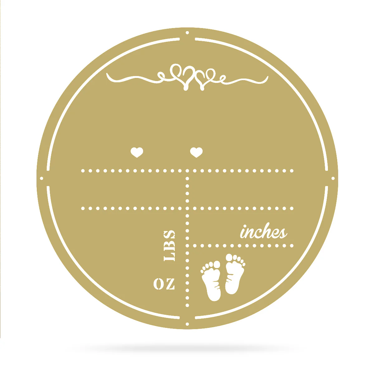 Personalized Birth Stat Announcement Wall Monogram - Image 5