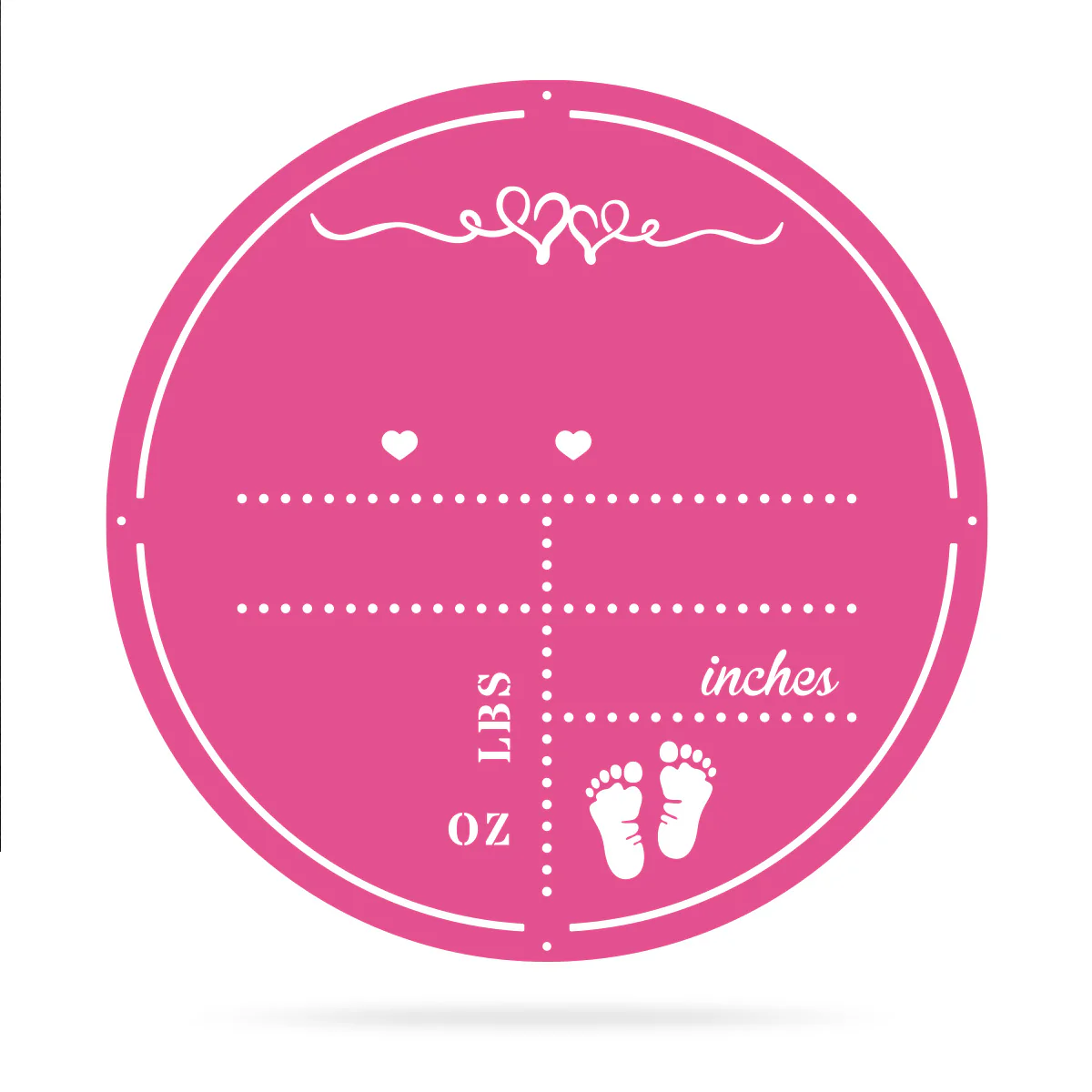 Personalized Birth Stat Announcement Wall Monogram - Image 6