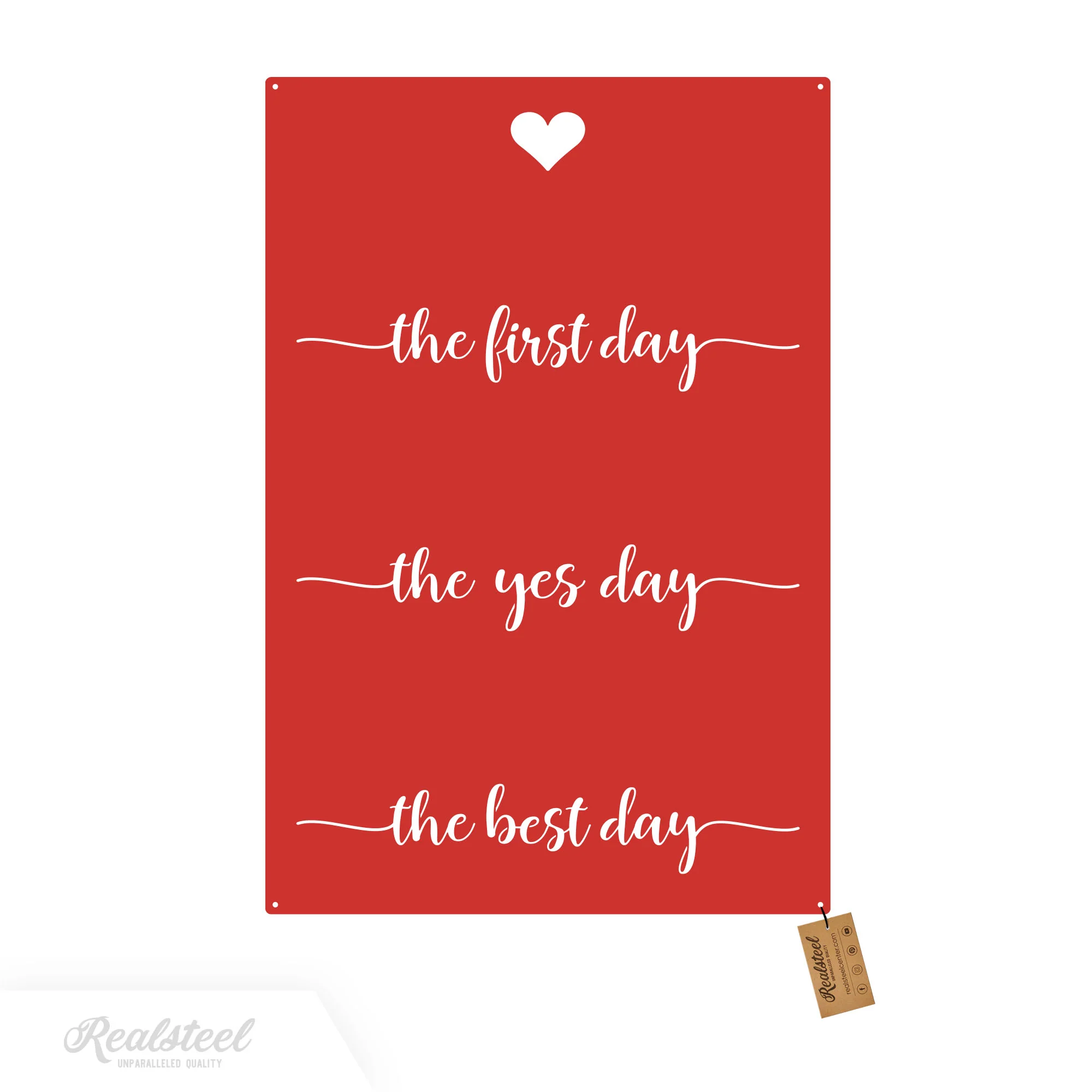 Personalized First, Yes, Best Day Metal Sign - Image 3