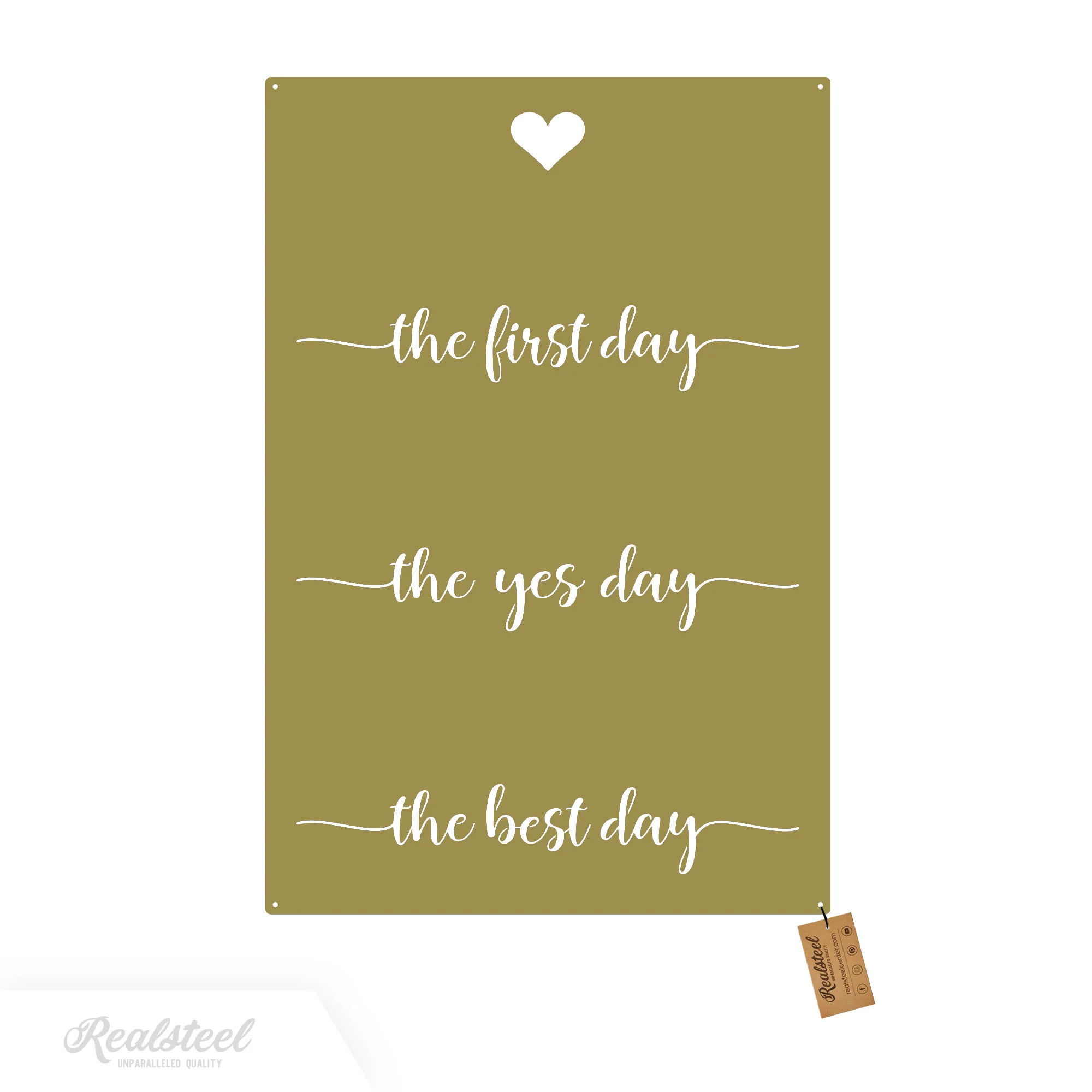 Personalized First, Yes, Best Day Metal Sign - Image 4