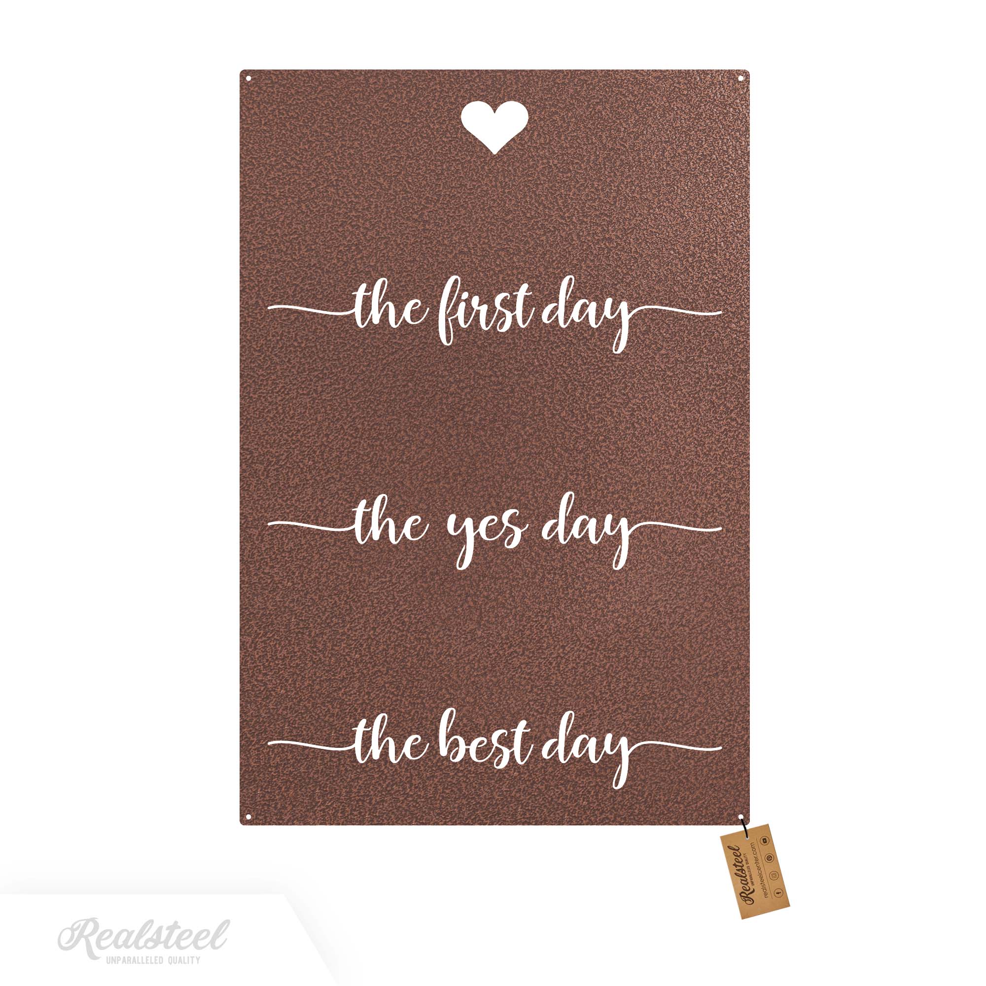Personalized First, Yes, Best Day Metal Sign - Image 5