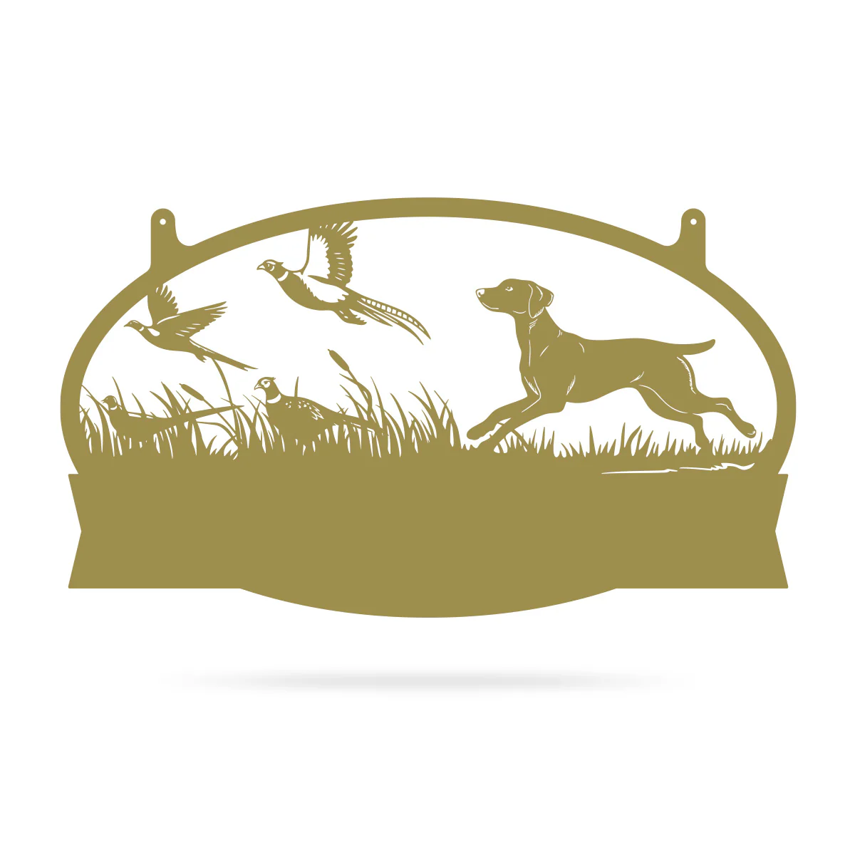 Pheasants & Dog Monogram Metal Wall Art - Image 4