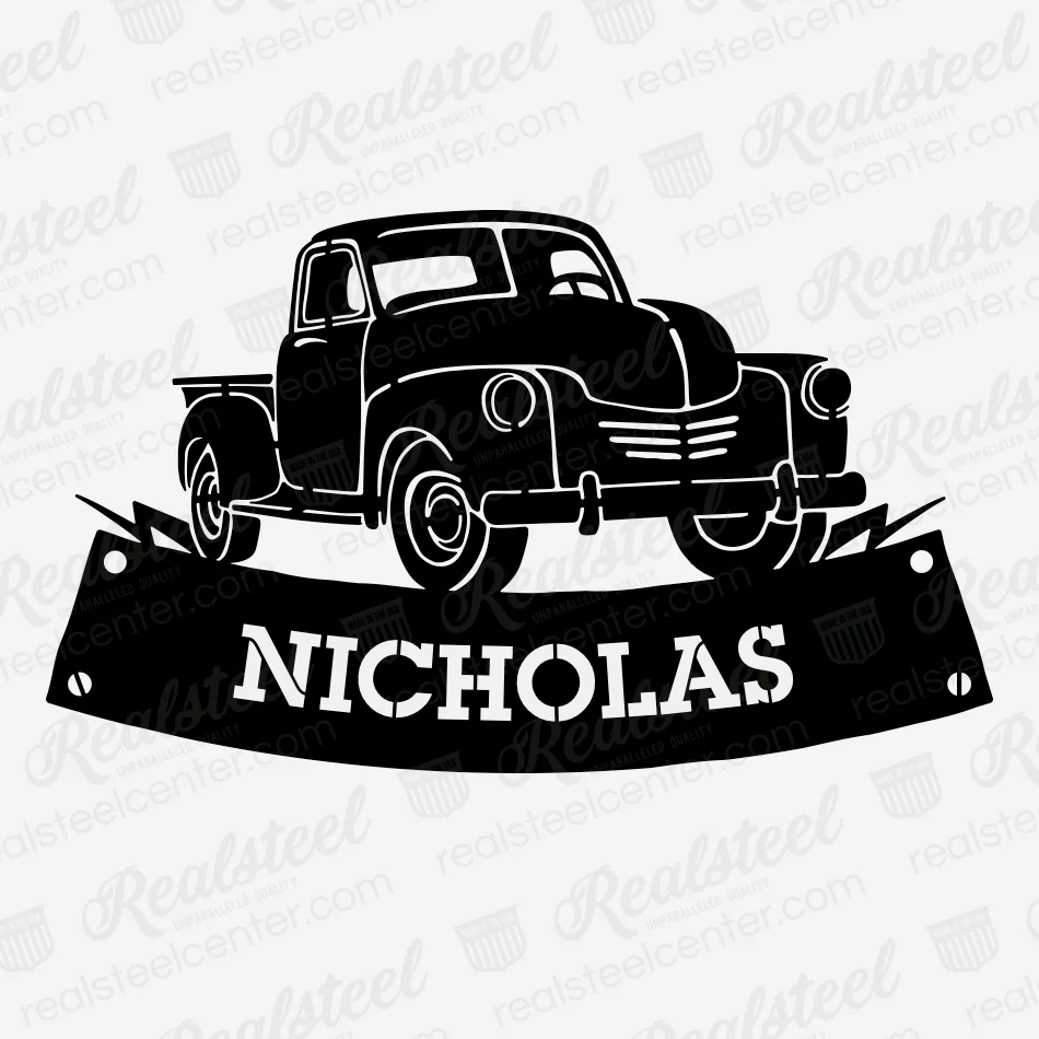 Pickup Truck Monogram – Personalized Decor for Auto Enthusiasts - Image 4
